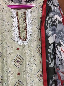 Cotton Printed Free size Kurta &amp; Dupatta