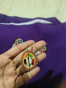 BEAD HANDMADE AFRICAN  2 Pair EARINGS