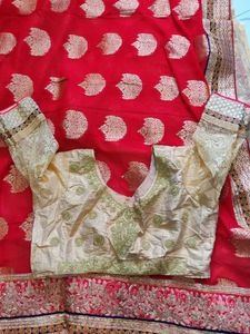 New Pattern Saree Beautiful Contrast Colour ❤