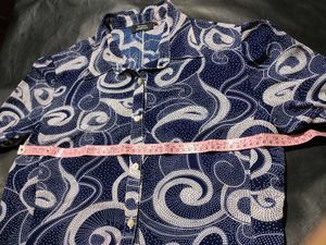 Blue Balloon Sleeves Top