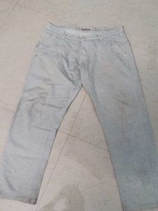 Gray Heathered Casual Pants