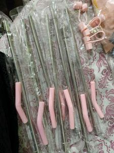 House Of Quirk 7 Stainless Steel Straws Set With