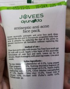 Antiseptic anti acne face pack