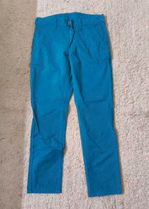 Blue Casual Pants