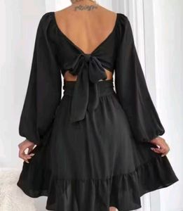 Chic Black Long Sleeve Dress