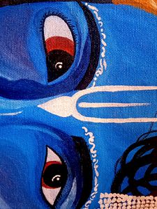 Arcylic Radha Krishna Painting