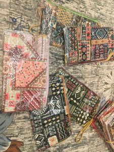 ikkat print pouches or hand purse