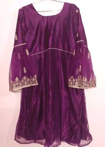 Wine Purple Sharara Lehenga Choli With Dupatta