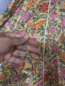 Yellow Anarkali Kurti