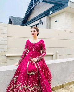 🆕️🆕️FOX GEORGETTE RED GOWN WITH DUPATTA