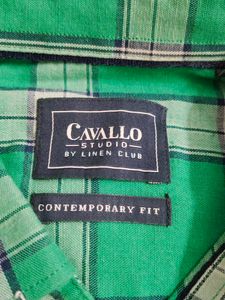 Men Half Sleeve Green Shirt