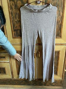 Ribbed Knit Wide Leg Pants