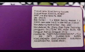 Unused Eksa E3000 Gaming Wired Headphones With Mic