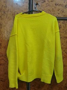 Bright Yellow Knit Sweater