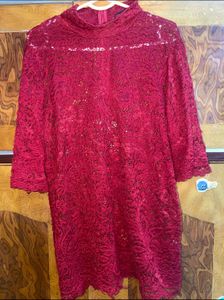 Vero Moda Red Lace Party top M/38