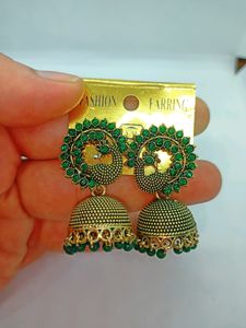 30 Rs Off New  Peacock Earring With Free Pod Bags