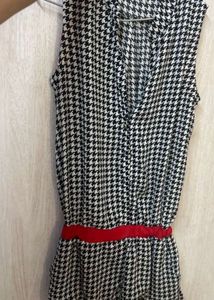 Houndstooth Print Dress