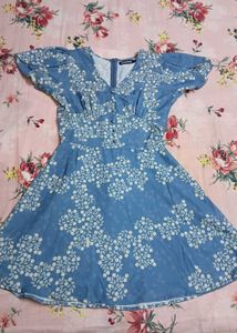 SASSAFRAS Floral Print A-Line Dress