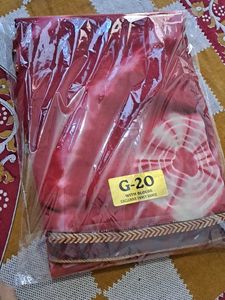New Red Big  Bandej Saree