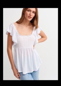 Branded White top