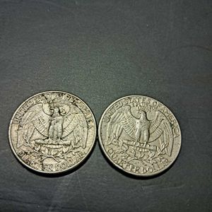Two 1980s Quarter U.S Dollar