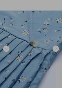 Floral Print Pleated Dress