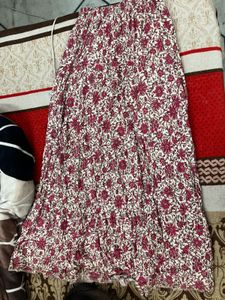 Floral Print Ethnic Skirt