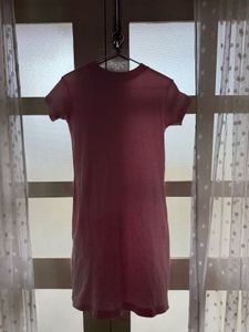 Ribbed pink bodycon dress