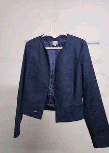 Sigma Tailored Collarless Navy Blazer