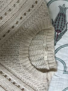 Pretty White Woolen  Sweater