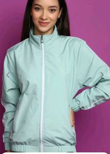 Mint Green Bomber Jacket