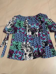 Colorful Floral Patchwork Blouse