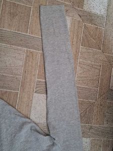 Cute Grey Long Sleeve Top,