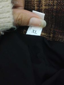 INCENSE Plaid Pleated Brown Mini Skirt