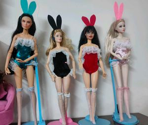 Velvet Corset Bunny Suit For Barbie Doll