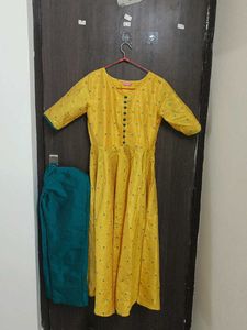Yellow Anarkali Suit with Dupatta