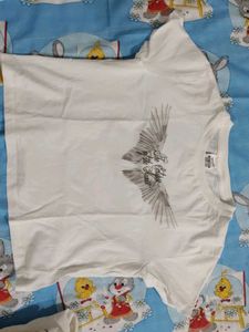 White Graphic Print T-Shirt