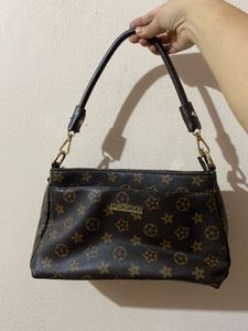 Brown Patterned Shoulder Bag
