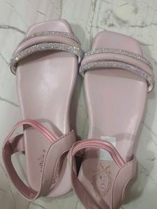 Pink Rhinestone Flats