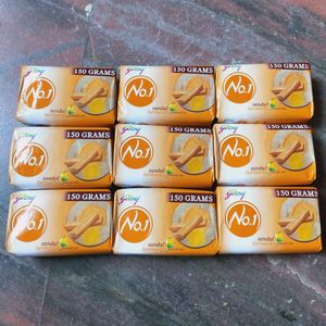 Godrej No.1 Sandal and Turmeric Soap - Pack of 9 (150g each) - High TFM (Grade 1 Soap) | Soaps For Bath | Long-Lasting Fragrance..