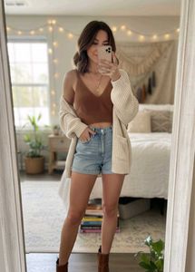 Fuzzy Knit Crop Top