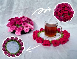 Crochet Lily Of The Valley Flower Coaster Set🌼🌸