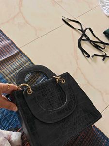 Chic Black Top Handle Bag