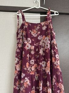 Floral Tie-Strap Maxi Dress