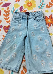 Girl denim Plazzao For 2- 3 Years.