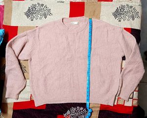 Cute Light Pink Knit Sweater