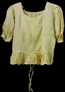Yellow Two In One Crop Top With Self Detailing