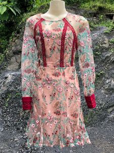 Floral Embroidered Designer Dress