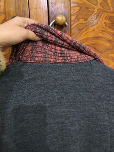 Stylish Grey Tunic with Scarf