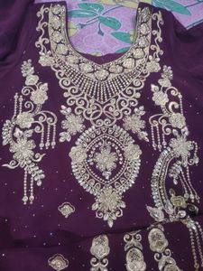 maroon duppata set